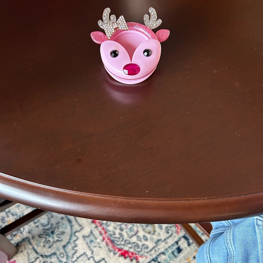 Bath & Body Works Pink Reindeer car fragrance holder  with Glitter Accents